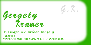 gergely kramer business card