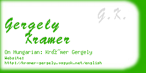 gergely kramer business card